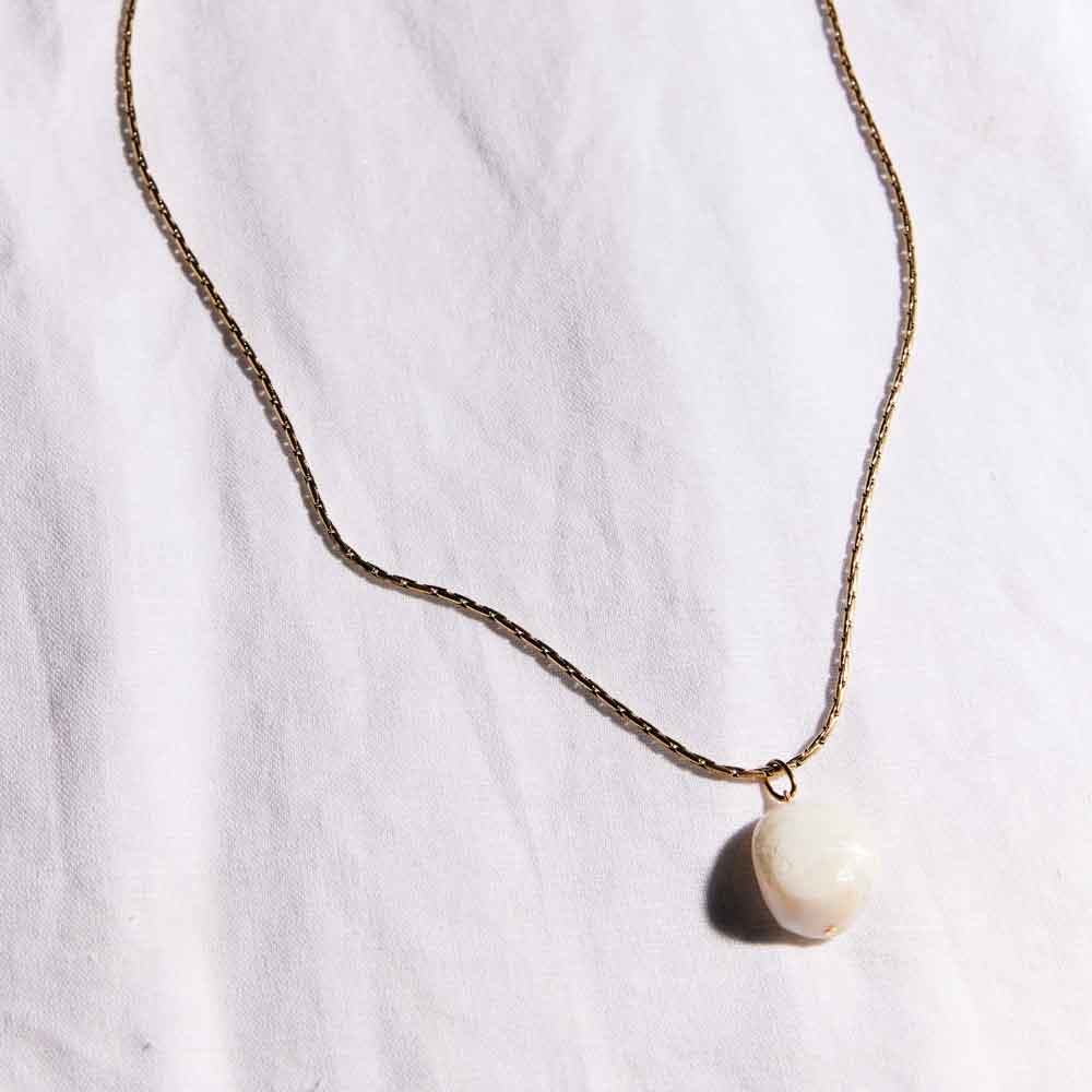 Golden Pearl Drop Necklace Golden Pearl Drop Necklace