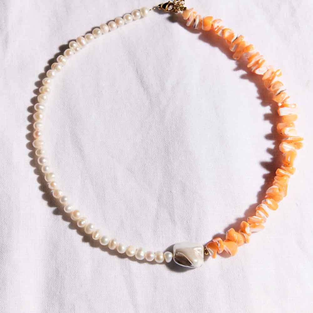 Sunstone Pearl Necklace Sunstone Pearl Necklace