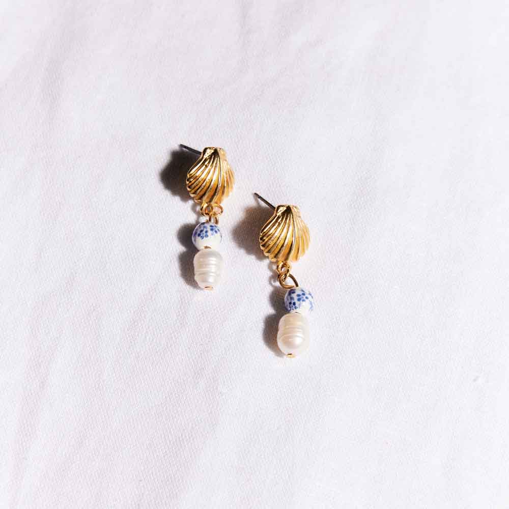 Golden Shell Drop Earrings Golden Shell Drop Earrings